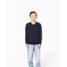 Navy blue V-neck jumper