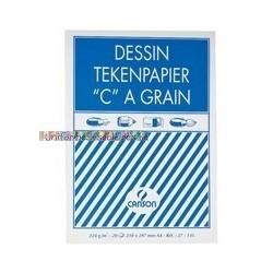 BLOC DE DESSIN A4 "C"A GRAIN 224gr.