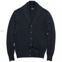 Antony Morato Cardigan col V en maille bleu marine
