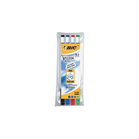 Marqueur Bic White Board XF Velleda en étui  de 4