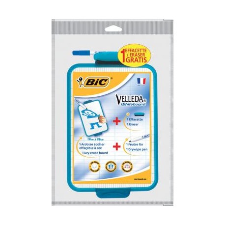 Ardoise Bic Velleda 19x26cm + feutre