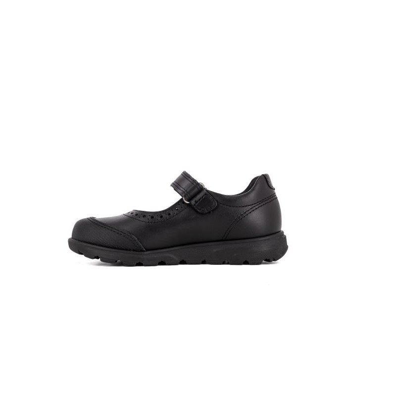 Schoolgirl ballerina with velcro ( Black )