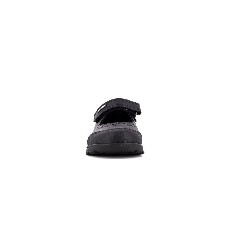 Schoolgirl ballerina with velcro ( Black )