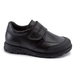 Classic Black Schoolboy Shoes with Velcro