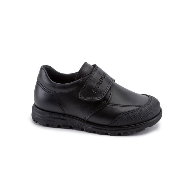 Chaussures noires d'écolier avec velcro