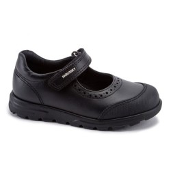 Schoolgirl ballerina with velcro ( Black )