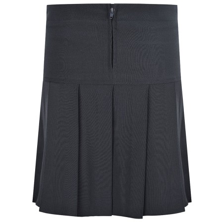 Stretch Pleated Skirt - Regular Length Navy