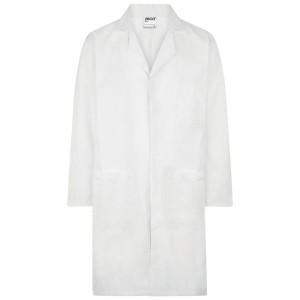 Blouse De Laboratoire 100% Coton - Blanche, Boutons Pression, 3 Poches, Pour Chimie, Médical, Scolaire