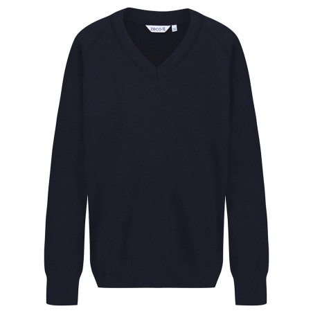 Pull Raglan 50/50 Col V Bleu Marine