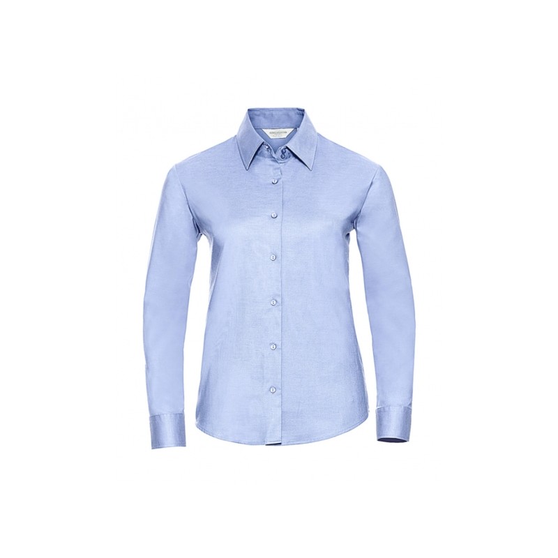 Chemisier Ladies' Classic Oxford Shirt LS Blue